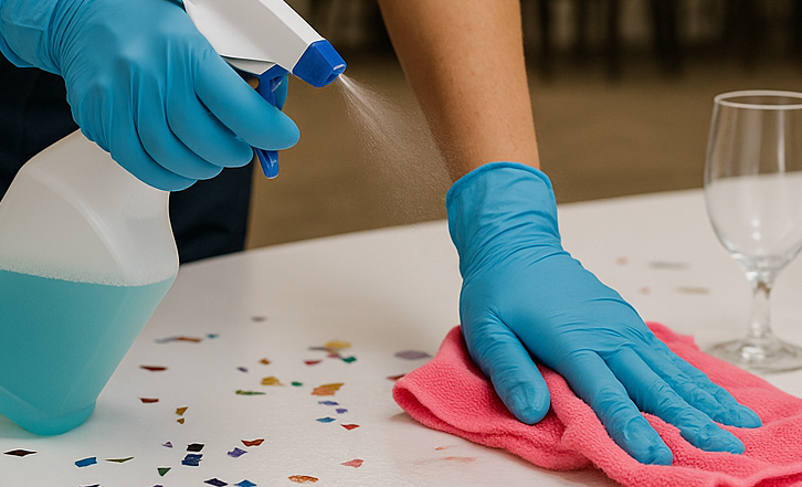 cleaning after an event