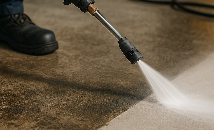 pressure washing garage